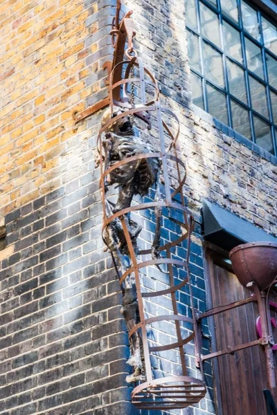 A gibbet outside the museum entrance