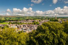 The view over Clitheroe from the castle mound