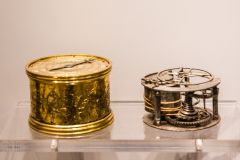 16th century German drum clock and brass case