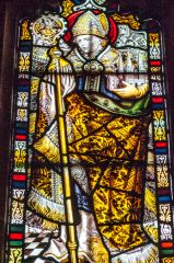 Richly-coloured stained glass