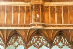 The ornate 15th-century rood screen