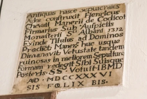 The first of the 1736 Bisse inscriptions