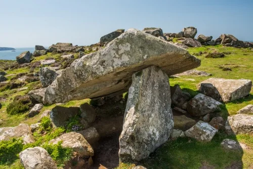 The orthostat (upright stone) and capstone