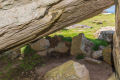 Looking inside the burial chamber