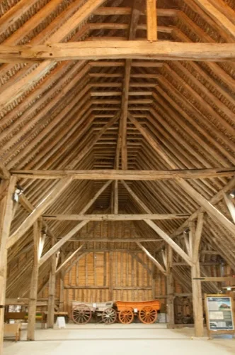 The barn interior