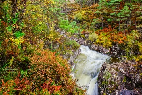 The waterfall from the western bank