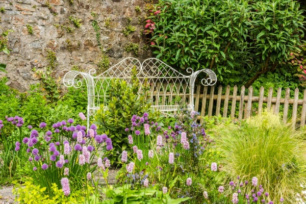 The walled garden at Colby Woodland Gardens