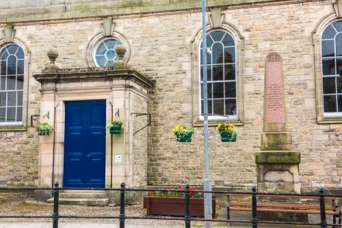 The parish church and Marjoribanks monument