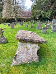 A table tomb in the churchyard