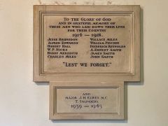 Colesbourne war memorial plaques