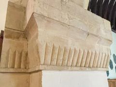 Norman carved capital, chancel arch