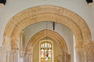 Tower arch, Coln St Dennis church