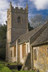The south exterior and west tower