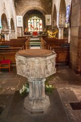 The late-medieval octagonal font