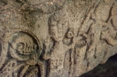 Figure of a bishop on the 12th-century tomb