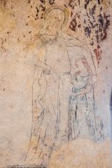 St Anne teaching the Virgin Mary to read wall painting