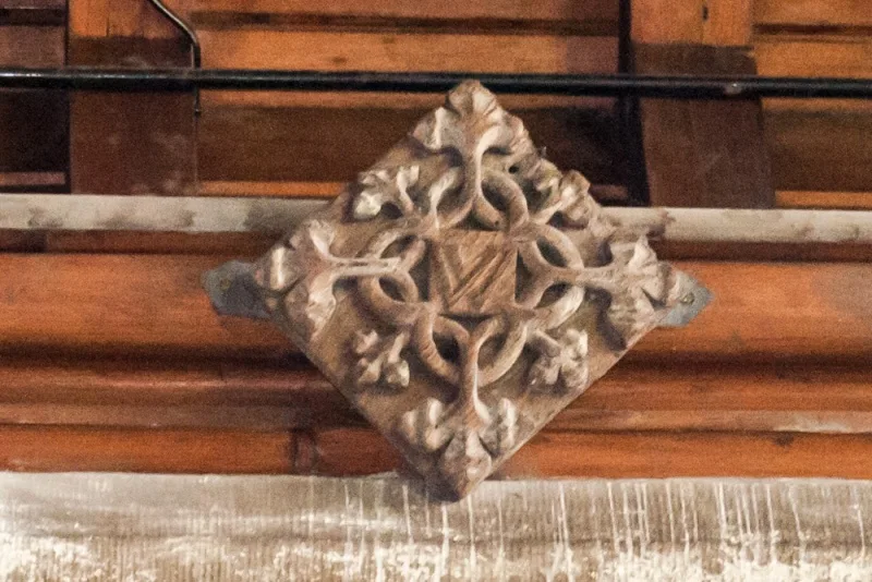 15th century roof boss in the sanctuary