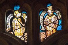 Medieval stained glass panels