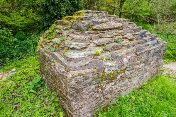 The restored well-head from the rear