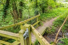 Take the footbridge over Pixie Stream ...