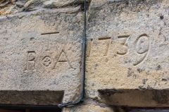 1739 date and initials over the door