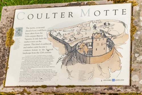 An artist's depiction of the motte, from Historic Scotland