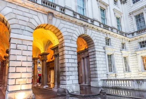 The Courtauld Gallery from Somerset House courtyard