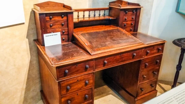 Novelist George Elliott's writing desk