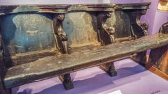 Medieval choir stall from Whitefriars Friary