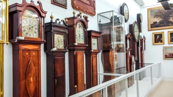 Display of Coventry long case clocks