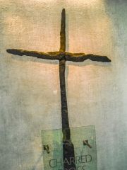 The 'Charred Cross' in the new cathedral