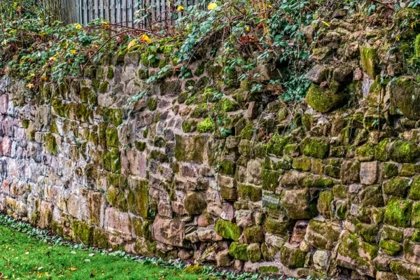 Another section of the city walls in Lady Herbert's Garden
