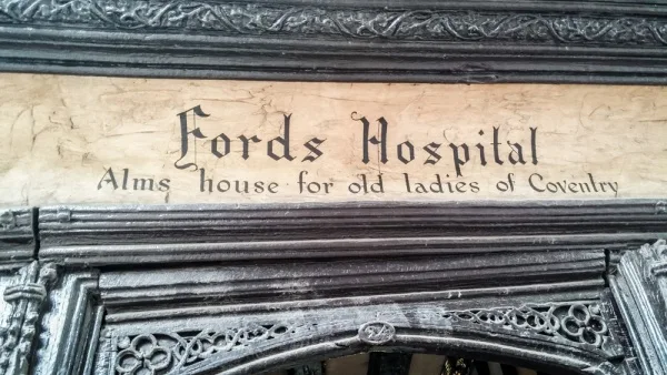 The inscription over the doorway