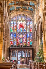 Looking west to the Te Deum window