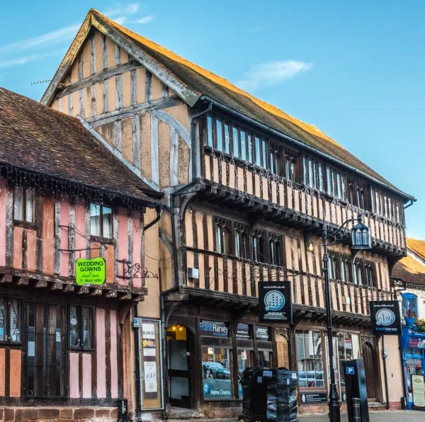 Wealden hall house at 163 Spon Street