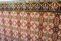 The richly coloured Victorian reredos