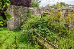 Coverham Abbey, The abbey gatehouse remains from above