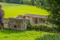 Coverham Abbey, The abbey gatehouse from the churchyard