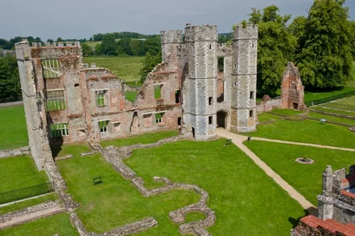 Looking down on the ruins