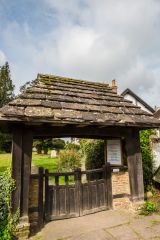 The churchyard lych gate