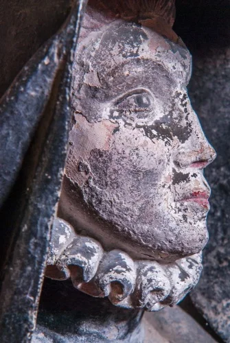 Carved figure on the William Belasyse memorial