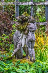 Craigieburn Garden, Small statues are carefully placed for eye-catching interest