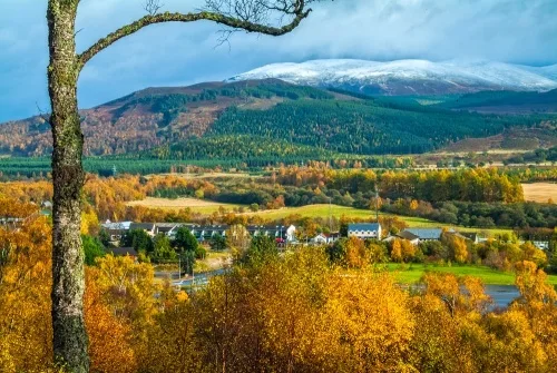 Looking over Aviemore from the summit of Craigellachie