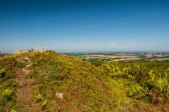 The rampart (left) and ditch (right)