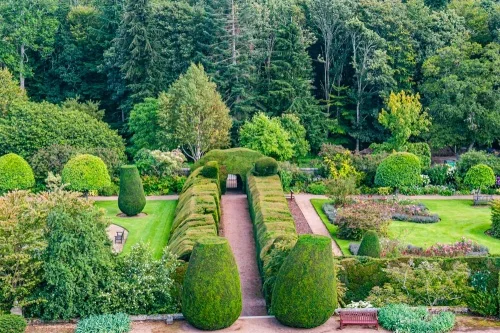 The formal gardens