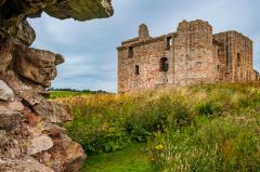 Crichton Castle, The castle from the stables