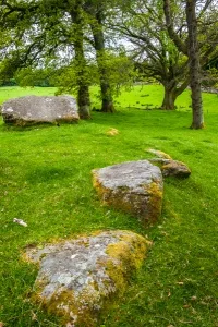Recumbent stones on the outer circle