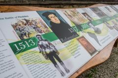 Crookham Peace Garden, The interactive timeline display