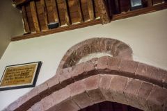 Norman window arch over the nave arcade