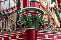 A painted Corinthian column capital